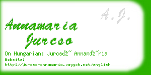 annamaria jurcso business card